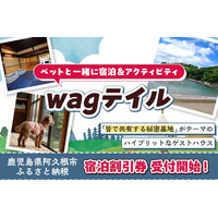 ペットと一緒に宿泊&アクティビティを楽しむ！wagテイルの宿泊割引券がふるさと納税に登場！鹿児島県阿久根市