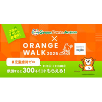 歩くことが児童虐待防止の啓発と寄付につながるイベント「ORANGE WALK 2025」にアプリ「Green Ponta Action」で参加しよう