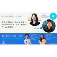 Notion Labs Japanの幹部社員が登壇！外資系SaaS企業での立ち上げ、キャリアデザイン、成長戦略に迫る X配信イベント「ぶっちゃけ外資系トーク vol.21」11月5日(水)12時に配信