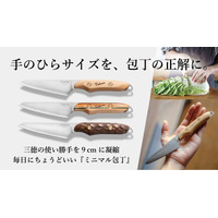 カット野菜時代の新しい定番。果物ナイフでもペティナイフでもない、手のひらサイズの新カテゴリー『ミニマル包丁』誕生