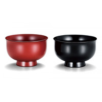 【ご結婚祝いに最適】越前塗 古代朱・黒 夫婦汁椀｜伝統が彩る上質ペアギフト