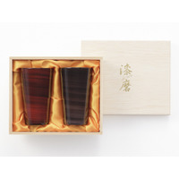 燕三条の職人技が光る──漆麿ストレートタンブラー300mlペアセット、桐箱入りで贈答にも最適