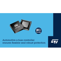 STマイクロエレクトロニクス、保護、省電力、機能安全を実現する車載用電子ヒューズ保護機能を搭載したハイサイド・スイッチ・コントローラを発表