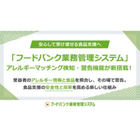 安心して受け渡せる食品支援へ「フードバンク業務管理システム」に、「アレルギーマッチング検知・警告機能」が新たに搭載！