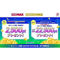 「ドコモ MAX」「ドコモ ポイ活 MAX」ご契約でdポイント2,500pt プレゼント