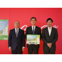 みちのくコカ・コーラボトリング、ユニバースとの共同企画「奥羽山脈の水源を守ろう！」キャンペーンの売上の一部を豊沢川土地改良区へ寄付