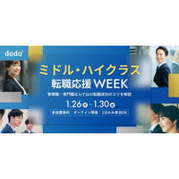 自己分析から面接対策まで5日間で徹底攻略「dodaミドル・ハイクラス転職応援WEEK」開催