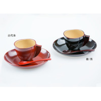 名入れで想いを伝える【越前漆器】吉野 夫婦コーヒーカップ ペアセット｜結婚祝い・両親贈呈品に