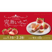 【 期間限定 】春を先取り！千早赤阪村産 完熟いちごメニューが、「 中国料理 燦宮 」「 スカイラウンジSTARDUST 」「 cafe SKY 40 」に１月15日～2月28日の期間限定で登場！