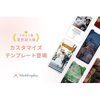 国内初！Web招待状「Weddingday」無限の組み合わせパターンで世界にひとつだけのオリジナル招待状が作成できるカスタマイズ機能をリリース―写真配置・レイアウト・文字デザイン・配色まで自由に編集―