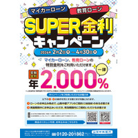 「マイカーローン・教育ローンSUPER金利キャンペーン」の実施について