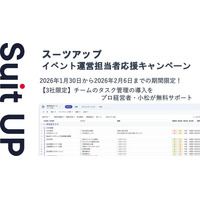 AIタスク管理・プロジェクト管理ツール「スーツアップ」、イベント運営担当者応援キャンペーン