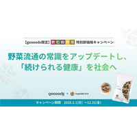 ベジタブルテック、卸売プラットフォーム「goooods（グッズ）」と共同で特別卸価格キャンペーンを開始