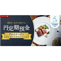 BaaS提携５周年記念第４弾、「期間中、名店で何度でも。円定期預金グルメクーポンプレゼントキャンペーン」を実施