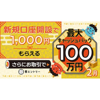 2026年2月新規口座開設キャンペーン実施のお知らせ