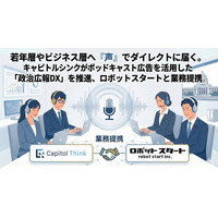 政治広報に「声」のDXを。キャピトルシンク、ロボットスタートと提携し、若年・ビジネス層へ届く「ポッドキャスト政治広告」の提供を開始
