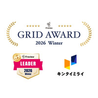 【キンタイミライ】が「ITreview Grid Award 2026 Winter」勤怠管理システム部門で最高評価「Leader」を21期連続で獲得！