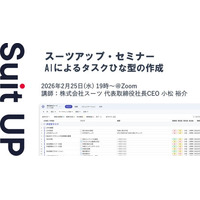スーツアップ・セミナー「AIによるタスクひな型の作成」開催のお知らせ