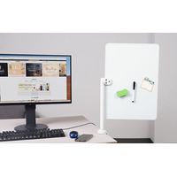 デスクを占領しない「浮かせる」メモスペース。角度も向きも自由自在。『360度自由自在クランプ式ホワイトボード』を発売