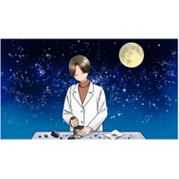 ひとさじのイルメナイトと輝石の混合実験