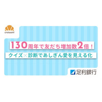 【導入事例】130周年記念LINEキャンペーンのクイズで友だち増加数が通常の約2倍に！「クイズ×診断」で〈あしぎん愛〉を楽しく可視化