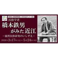 琵琶湖博物館30周年記念ギャラリー展示「民俗学者　橋本鉄男がみた近江」を開催します