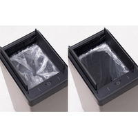 もう袋を手で広げない。ファンの風で「ピタッ」と密着、自動展開。『袋を自動で広げるゴミ箱「PITA BOX」30L』を発売