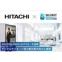 SELF、「SELFBOT AIアバター」を日立のデジタルサイネージ型の観光案内向けに提供