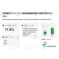 GaN・SiC時代を支える基盤材料：AlN単結晶基板市場はCAGR11.6%、2032年0.99億ドルへ拡大
