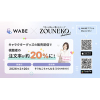 ライブコマース専用ECモールアプリ「WABE」、キャラクターグッズの販売配信で視聴者の注文率が約20%に