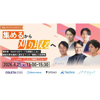 【4/21（火）13時～】テクロ、展示会やWebサイトのリードを商談に変えるマーケ戦略とIS活用術セミナーに登壇
