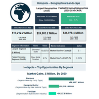 肥料、化学、精製分野での需要拡大に支えられ、2030年まで年平均成長率7.7%で拡大する硫酸市場