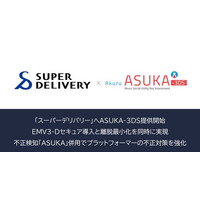 アクル、株式会社ラクーンコマースが運営する卸・仕入れサイト「スーパーデリバリー」に不正検知システム「ASUKA」および本人認証システム「ASUKA-3DS」の提供を開始。