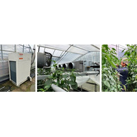 ビニールハウス栽培で日本キヤリアの電気式ヒートポンプ空調（EHP）が活躍
