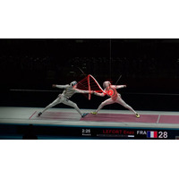 人間の視覚では追いきれない剣先を検出し、リアルタイムで AR 合成する「Yuki Ota Fencing Visualized」がロサンゼルスの World Fencing League の実戦に導入