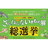 サンシャイン水族館×高橋書店「ざんねんないきもの事典」シリーズ「ざんねんないきもの展 総選挙inサンシャイン水族館」＊投票期間　4月29日（水・祝）～ 8月23日（日）＊
