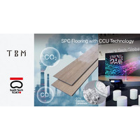 製品にCO2を固定化するカーボンリサイクル技術を活用した床材が、東京都主催の「SusHi Tech Tokyo 2026」のステージに採用