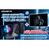 GIGABYTE、直販サイトで対象製品を購入するとゲーミングモニターを特別価格で提供するキャンペーンを実施