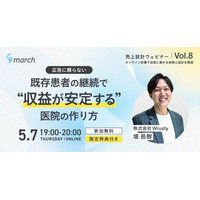 【オンライン／2026年5月7日（木）19:00】「～広告に頼らない～既存患者の継続で“収益が安定する”医院の作り方」無料オンラインセミナー開催