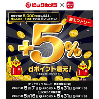 ビックカメラにおいて「d払い＋5％還元キャンペーン」を開催
