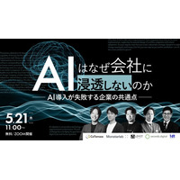 【5/21開催】5社共催ウェビナーのお知らせ「AIはなぜ会社に浸透しないのか ─ AI導入が失敗する企業の共通点」