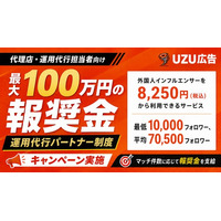 【最大100万円の報奨金】UZU広告、代理店・運用代行担当者向け「運用代行パートナー制度」キャンペーンを実施