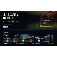 サッカー予想しよう！AIソーシャルベッティングゲーム「ホリエモンAI BET」リリース