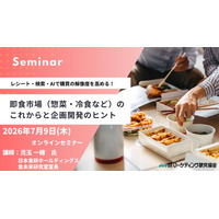 即食市場（惣菜・冷食など）のこれからと企画開発のヒント　オンラインセミナー7月9日開催　株式会社マーケティング研究協会