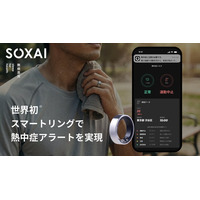 SOXAI（ソクサイ）、スマートリングで世界初※の熱中症アラート機能を実装