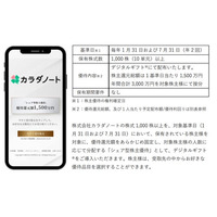 カラダノートが「シェア型株主優待」としてデジタルギフト(R)を採用