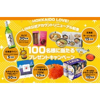 LINE公式アカウントがリニューアル記念「100名様に当たる！プレゼントキャンペーン」