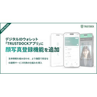 デジタルIDウォレット「TRUSTDOCKアプリ」に顔写真登録機能を追加