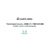 CARTA ZERO、メディアマッチングプラットフォーム「Media Digital Connect」の参画メディア数が300を突破～昨年同時期比、問合せ数3.7倍・決定数6.5倍の急成長を記録～