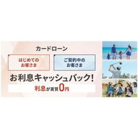 カードローン利息キャッシュバックキャンペーン実施のお知らせ